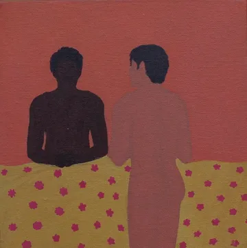 Beneath the gaze, 15 by Moni Kumari - Acrylic on canvas