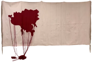 Kabir's path by Anshu Singh - Discarded clothes, tapestry