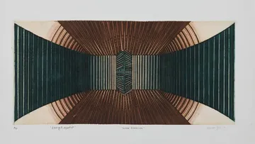 Linear dimension by Khokan Giri - Etching and aquatint