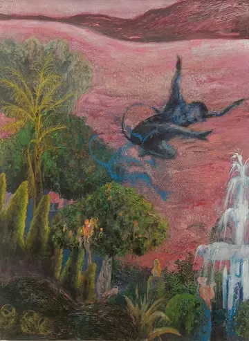Bather by Abhrajit Kundu - Acrylic on paper