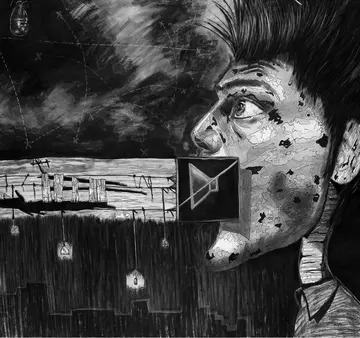Migrare IV by Navanshu Kumar - Charcoal and ink on paper