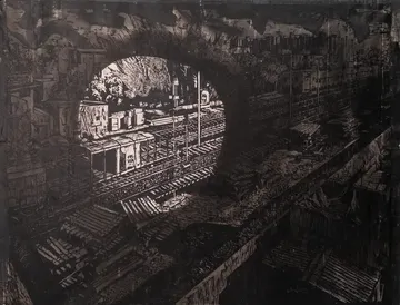 Station 1 by Akbar Ali Sunasara - Acrylic on canvas