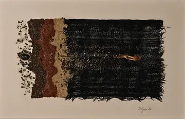 Fabricated landscapes 1 by Manjit Gogoi - Mixed media