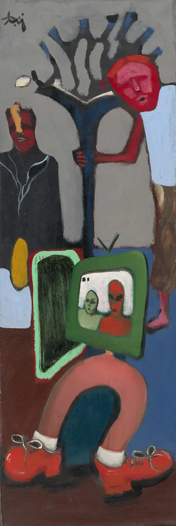 Outworldly connections by Aditiya Singh - Acrylic on canvas