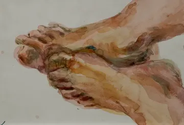 Skin deep, 5 by Jyotismriti Bordoloi - Watercolor on paper