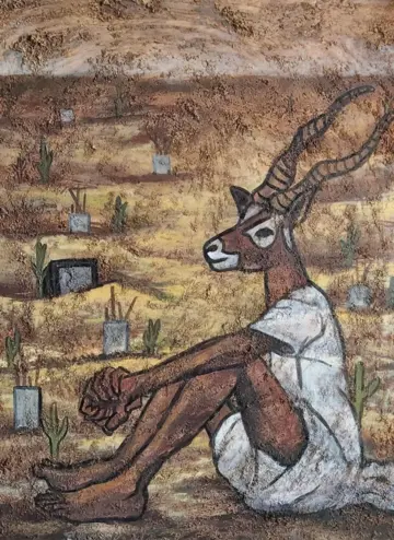 Waiting II by Deepakk - Mix media on canvas