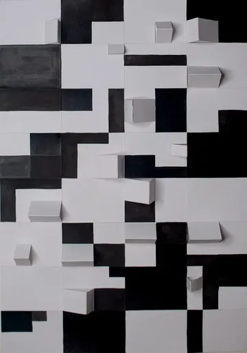 Fold #15, 2 by Urvi Sethna - Ink on archival paper