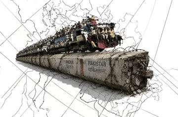 Line of conflict by Nayanjyoti Barman - Digital photo manipulation / digital composite, archival pigment print on paper