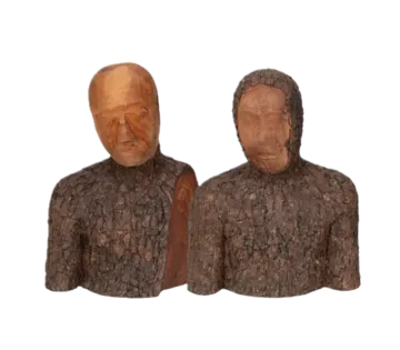 My double by Shailesh Ojha - Bark, wood, fibreglass