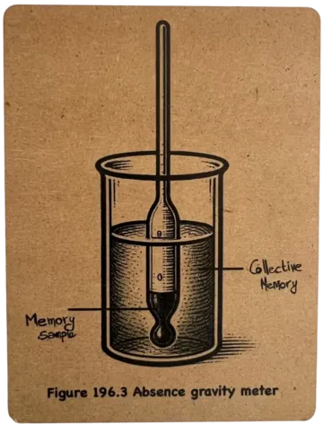 Figure 196.3 absence gravity meter by Boris Colin Alphonse - Digital drawing, UV printed on MDF