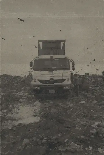 Bhalswa study, 2 by Kapil Jangid - UV print on 6 mm cement sheet