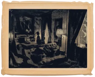 Black stars are shining very bright - VII, 18 by Abhishek Narayan Verma - Etching print printed on dental plaster