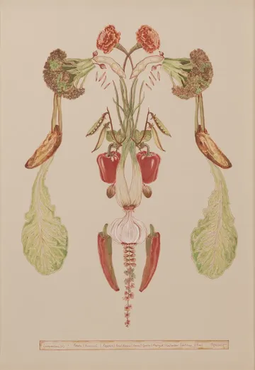 Companion 2 by Avni Bansal - Pen and watercolour on Rosapina paper