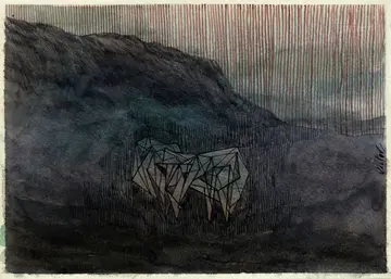Persistence 4, 2 by Victor Hazra - Watercolor on paper