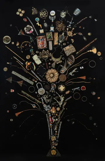 The gold rush by Avni Bansal - Scanography and digital manipulation & archival print on Hahnemühle paper