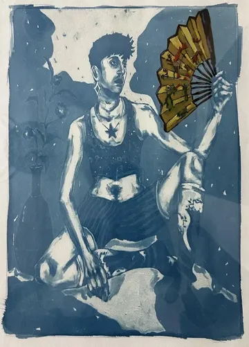 Fan of Tushar by Tushar Tanwar - Mixed media on sheet