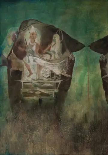 Divinity: Handle with care by Abhrajit Kundu - Acrylic and watercolor on paper