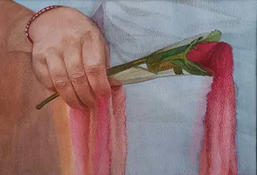 Love, briefly held by Diya Mehta - Watercolor on paper