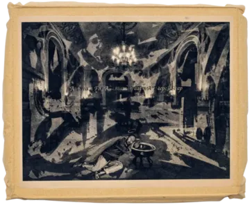 Black stars are shining very bright - VII, 3 by Abhishek Narayan Verma - Etching print printed on dental plaster