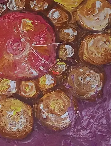 Strange 3 – Kammal by Rishma Mariya Johnson - Acrylic emulsion on canvas