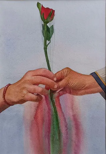 It was meant to last by Diya Mehta - Watercolor on paper