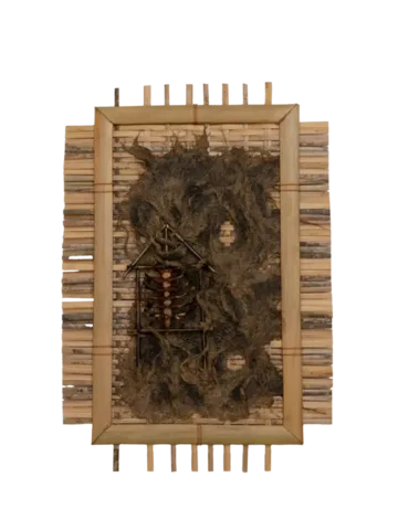 Alluvial memory 4 by Manjit Gogoi - Mixed media (bamboo weaving, fishing thread, water hyacinth pulp)