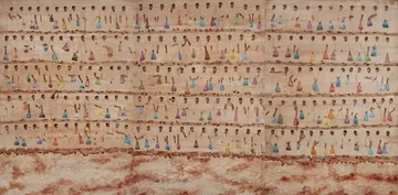 Season of plastic (triptych) by Raju Baraiya - Mixed media on canvas