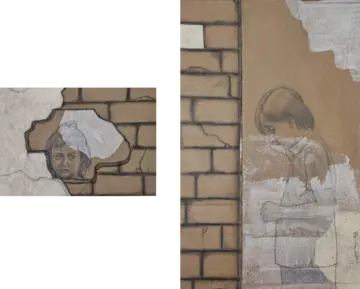 Hide and seek by Navanshu Kumar - Charcoal, transparent parchment, rice paper, and ink on corrugated cardboard