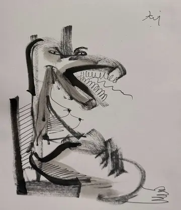 Untitled by Aditiya Singh - Ink on paper