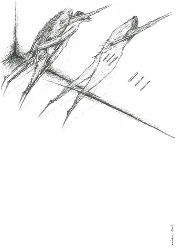 The other side of fear 03 by Mithun Das - Pen and ink on paper