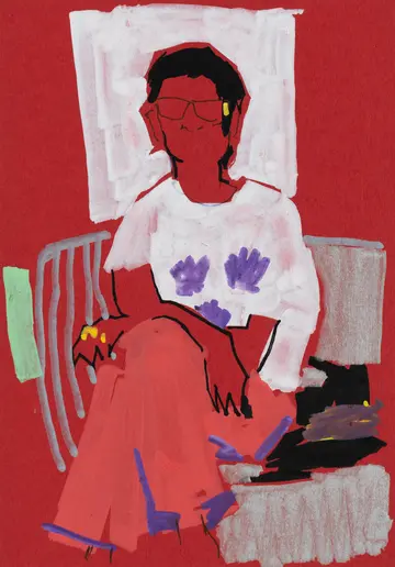 Tushar by Akshit Satyarthi - Acrylic markers and pen on paper