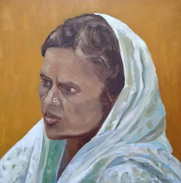 Woman by Raju Patel - Oil on canvas