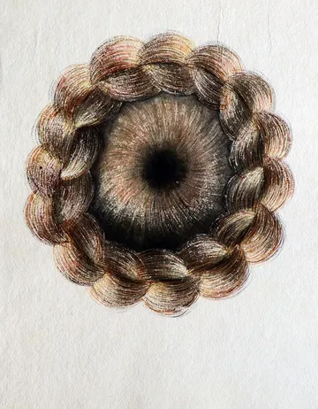 Fastened by Sangita Datta - Watercolor on acid-free handmade paper