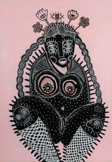 The fearless gaze by Varnita Sethi - Acrylic on canvas