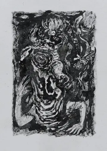 Untitled, 2 (set of 4) by Manjit Gogoi - Ink on paper