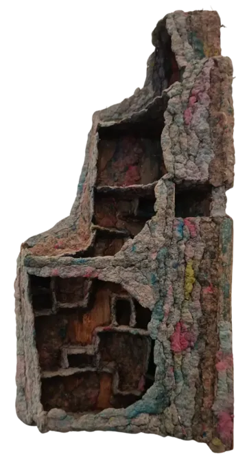 Untitled by Urgain Zawa - Wood, paper-mâché, and color pigment