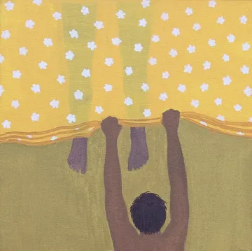 Beneath the gaze, 13 by Moni Kumari - Acrylic on canvas