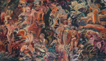 Layer another layer trouble, day another day by Virendra Maurya - Acrylic on canvas