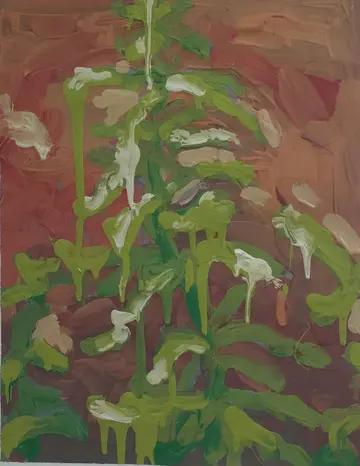 A pretty weed by Rishma Mariya Johnson - Acrylic emulsion on canvas