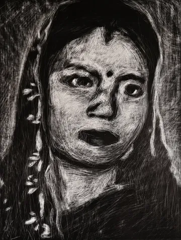 Presence of absence, 7 by Akartha Halder - Laser print on paper