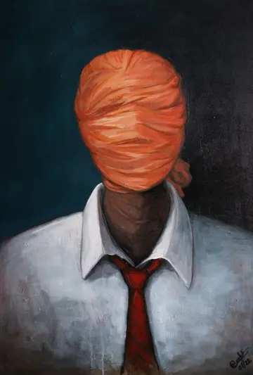 Portrait of a young boy by Kartik Tripathi - Acrylic on canvas