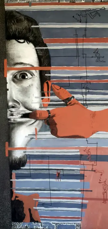 Smile please by Navanshu Kumar - Acrylic and charcoal on canvas