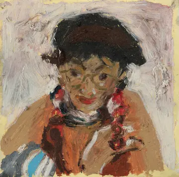 Bobo by Akshit Satyarthi - Oil pastels on mount board