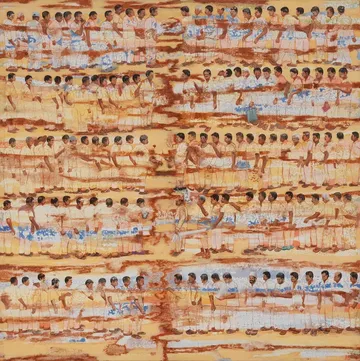 Untitled  by Raju Baraiya - Mixed media on canvas
