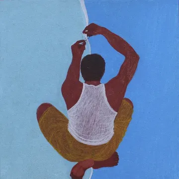 Beneath the gaze, 5 by Moni Kumari - Acrylic on canvas