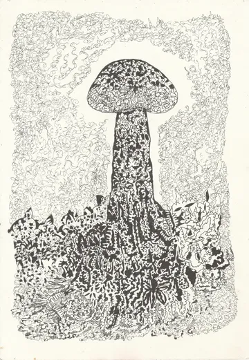 OG mycelium  by Manushya - Pen on paper