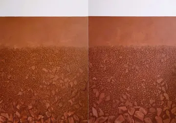Land II (diptych) by Deepakk - Oil on canvas