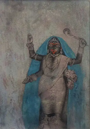 Demos kratia 10 by Abhrajit Kundu - Watercolor on paper