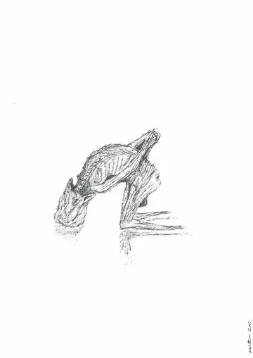The other side of fear 02 by Mithun Das - Pen and ink on paper