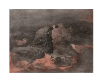 Watch by Tapan Moharana - Mixed media on paper